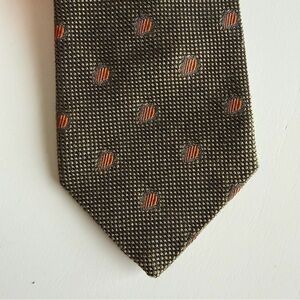 Robert Talbott Best of Class Tie Orange Geometric Classy Gold Business Work
